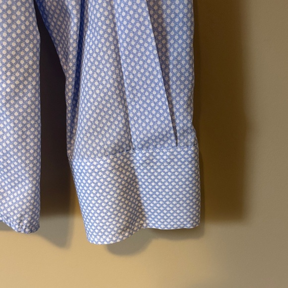 Cavani Tailored Classic Blue Patterned Dress Shirt - Picture 4 of 8